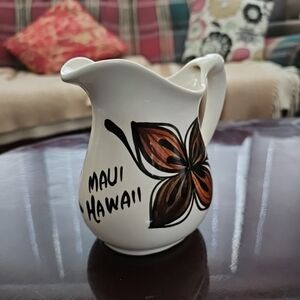 5" Tall Maui Hawaii Pohaku Mini Pitcher Creamer By Geri Lum